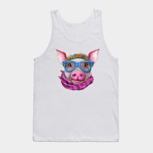 Pig with Glasses #3 Tank Top